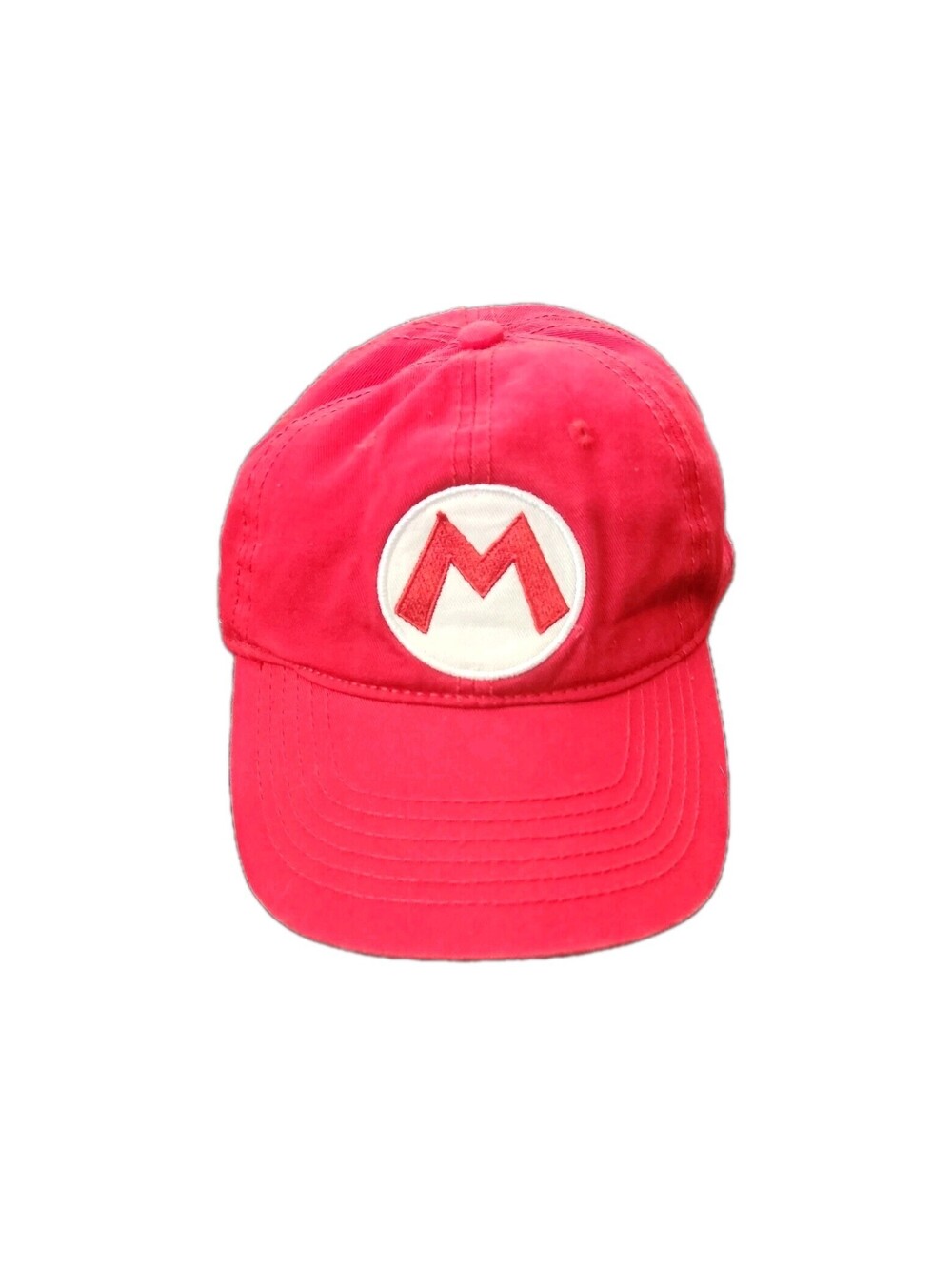 Super Mario Brothers Red Hat Adjustable Strap Back Embroidered Letter M Logo